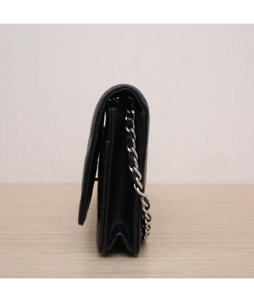 CHANEL Черная кожаная сумка через плечо, фото 5