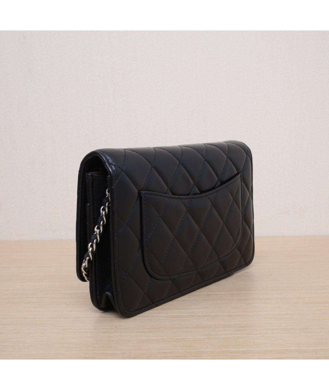 CHANEL Черная кожаная сумка через плечо, фото 6