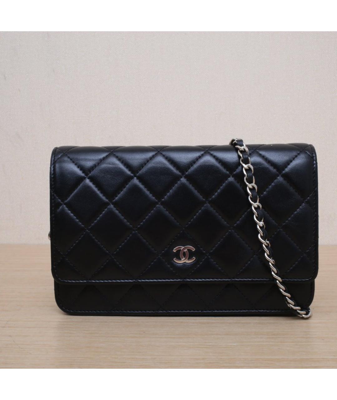 CHANEL Черная кожаная сумка через плечо, фото 3