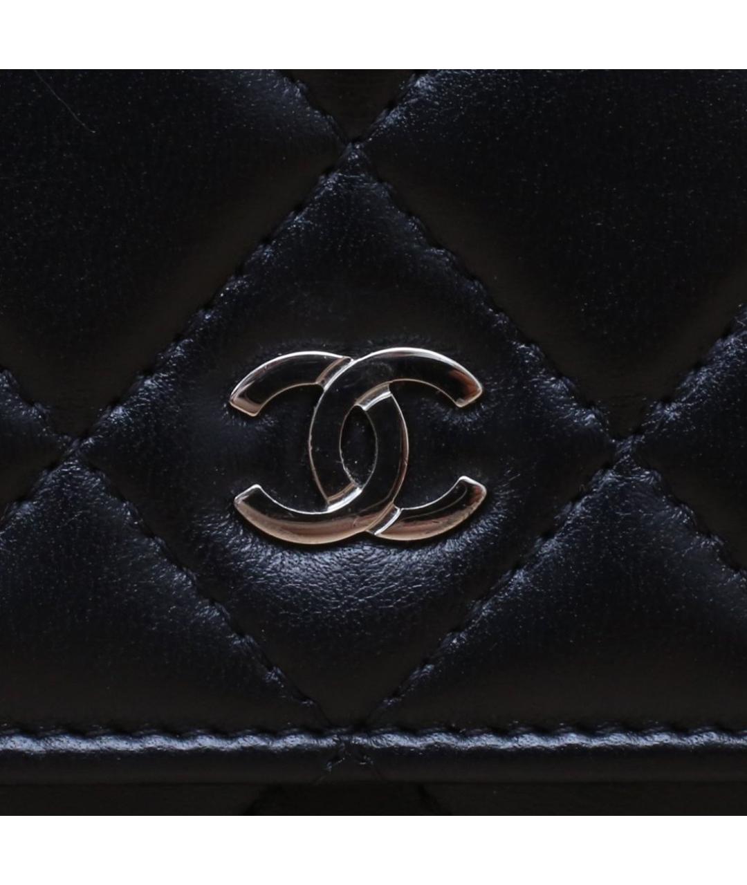 CHANEL Черная кожаная сумка через плечо, фото 8