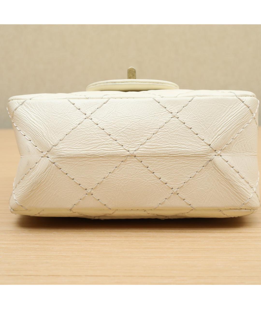 CHANEL Белая кожаная сумка через плечо, фото 8