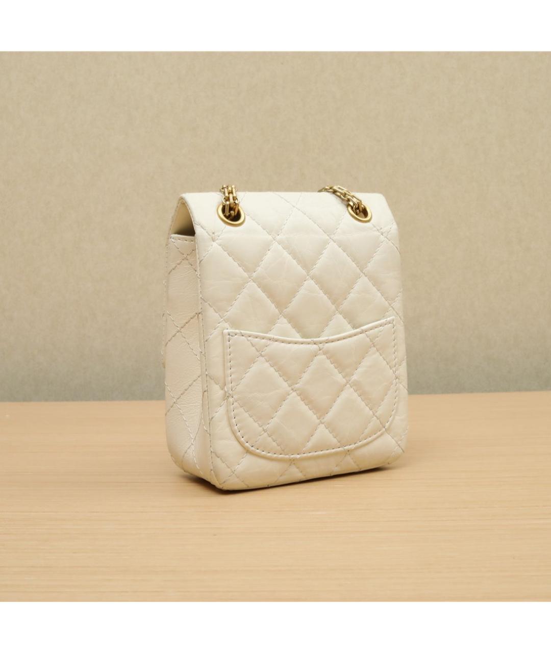 CHANEL Белая кожаная сумка через плечо, фото 6