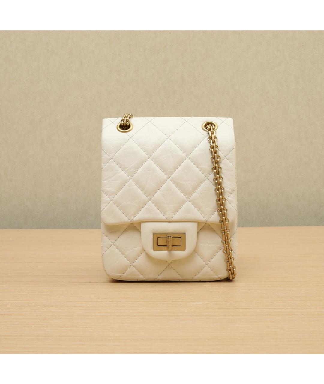 CHANEL Белая кожаная сумка через плечо, фото 2