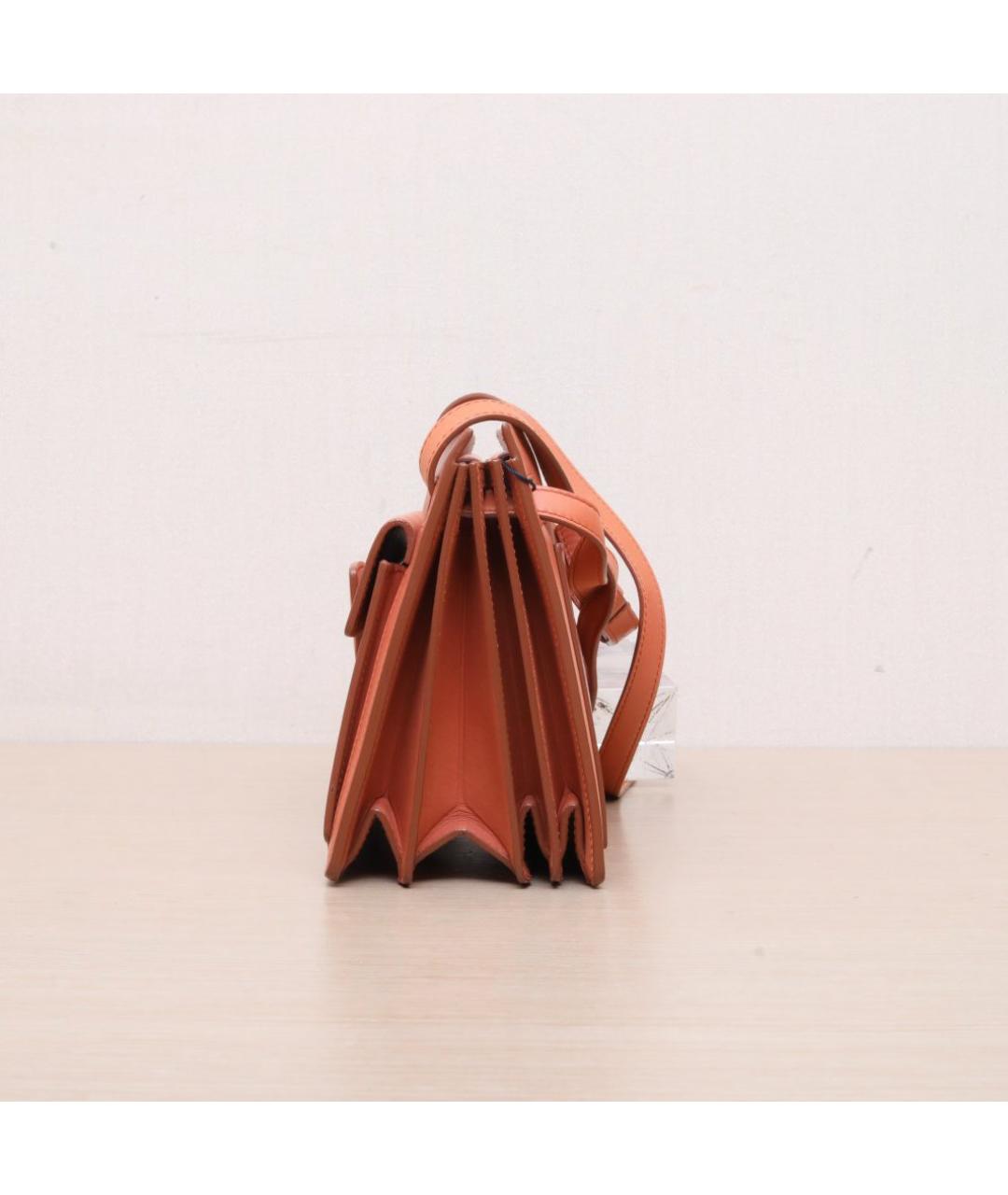 FERRAGAMO Оранжевая кожаная сумка через плечо, фото 5