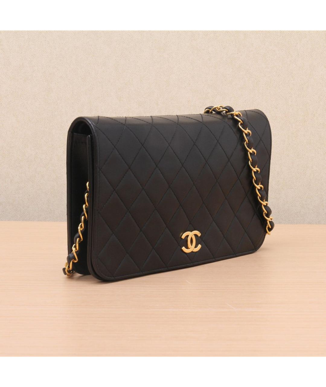 CHANEL Черная кожаная сумка через плечо, фото 3