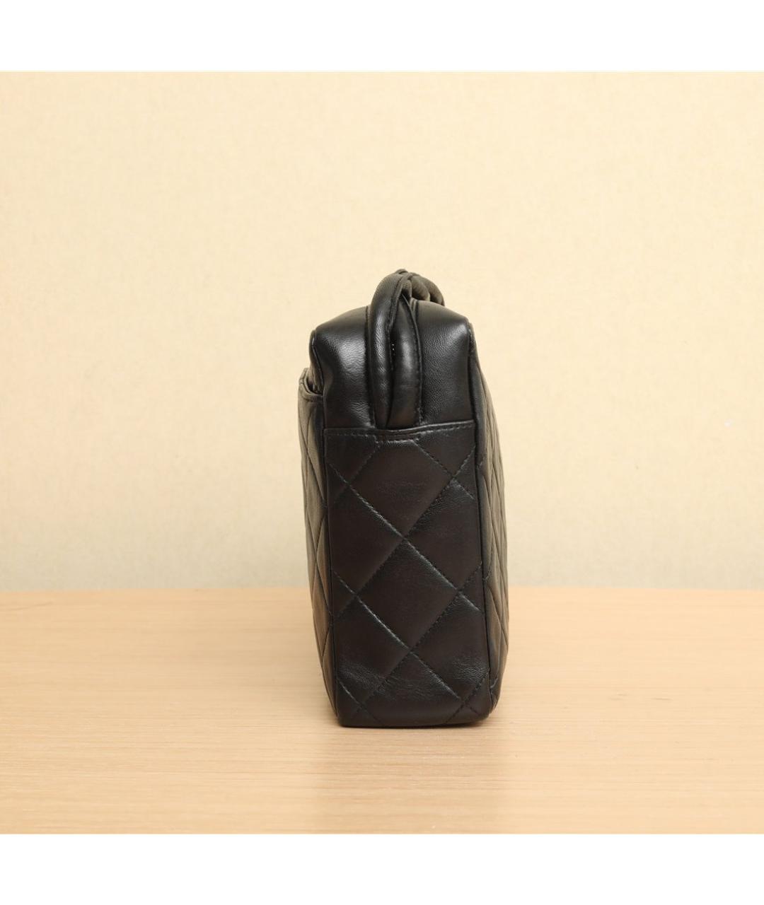 CHANEL Черная кожаная сумка через плечо, фото 4