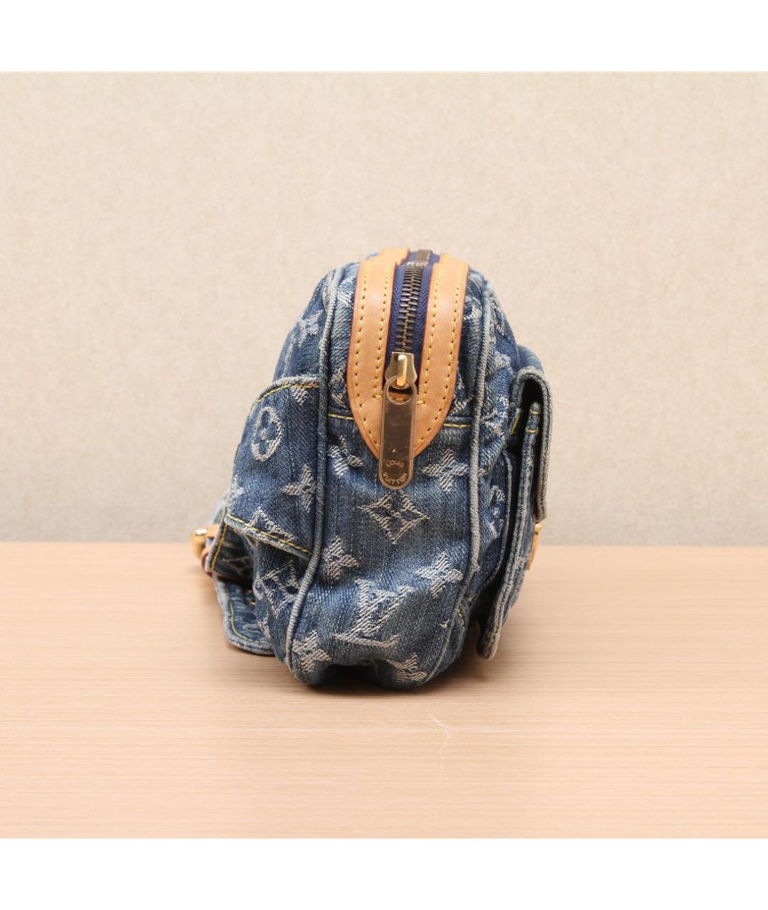 LOUIS VUITTON Синяя деним поясная сумка, фото 4