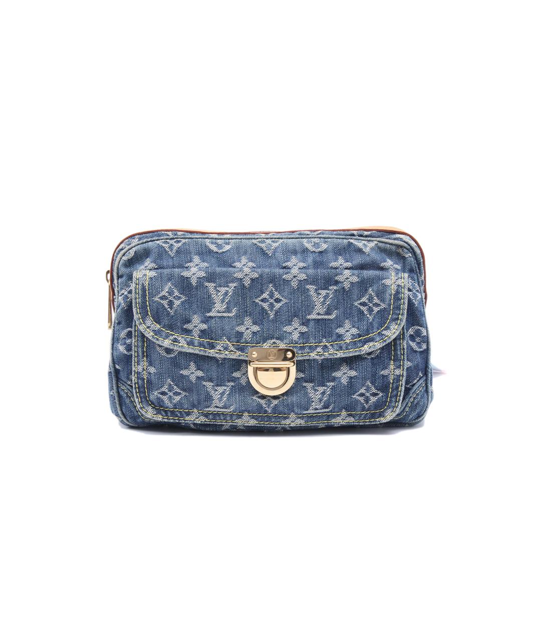 LOUIS VUITTON Синяя деним поясная сумка, фото 1