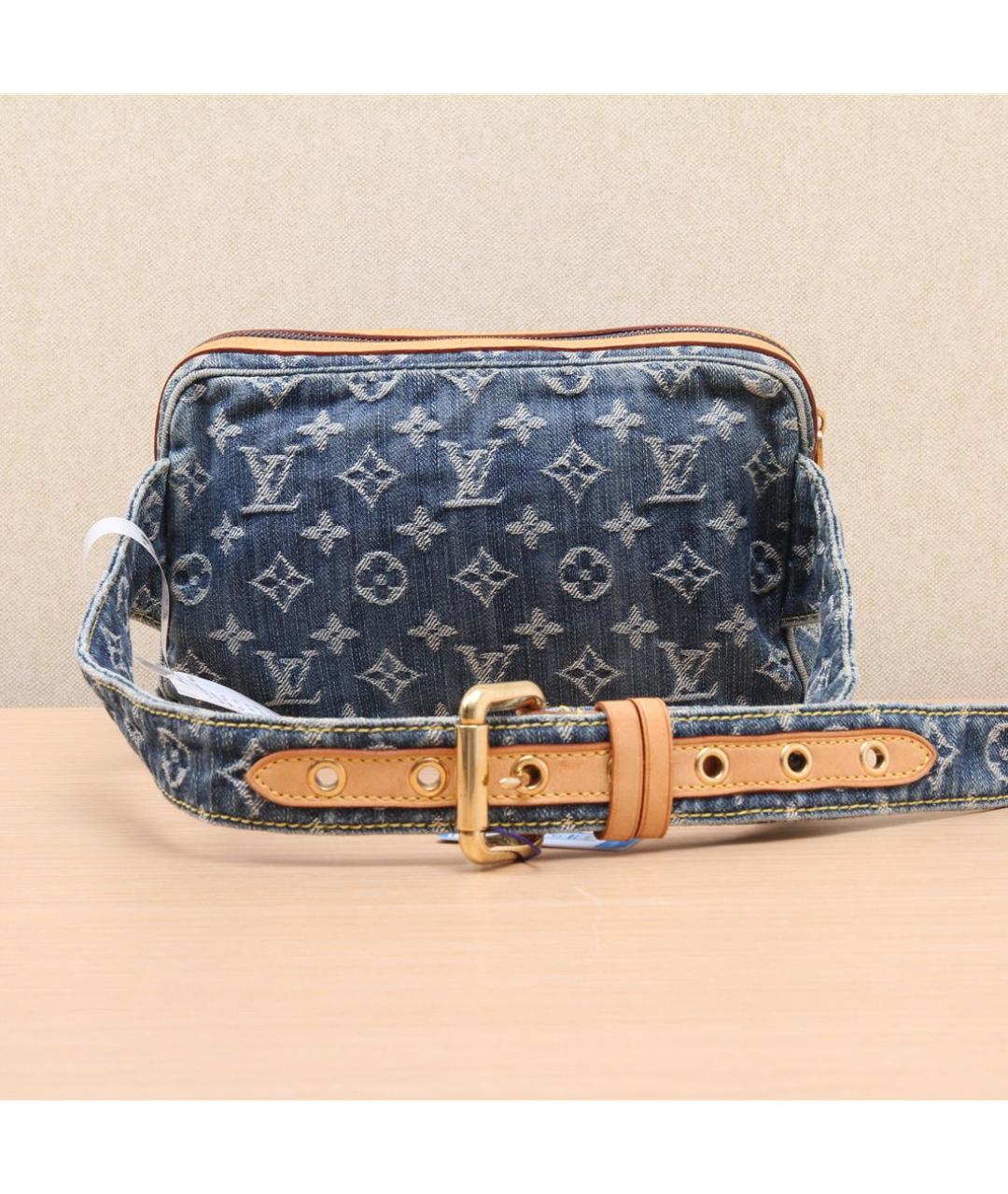 LOUIS VUITTON Синяя деним поясная сумка, фото 5