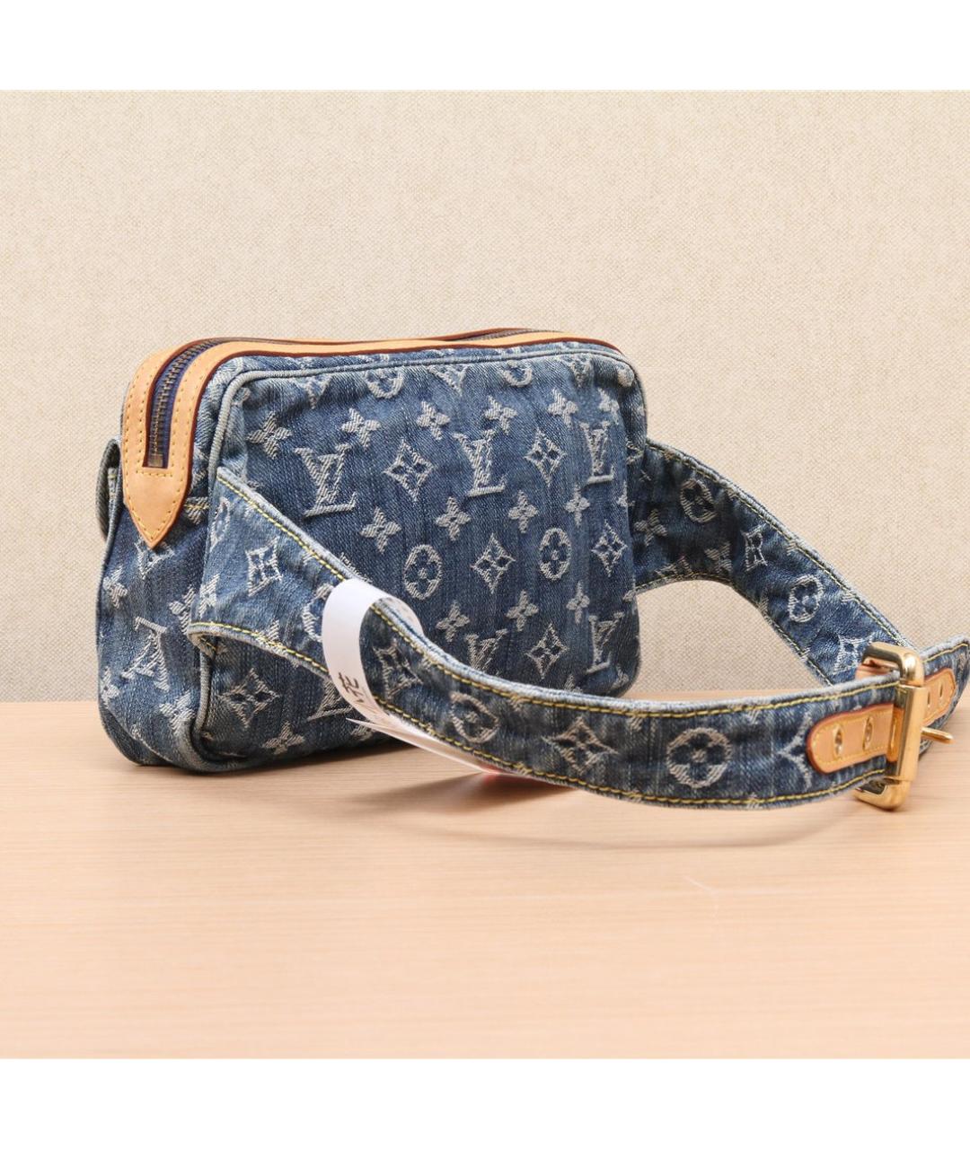 LOUIS VUITTON Синяя деним поясная сумка, фото 6