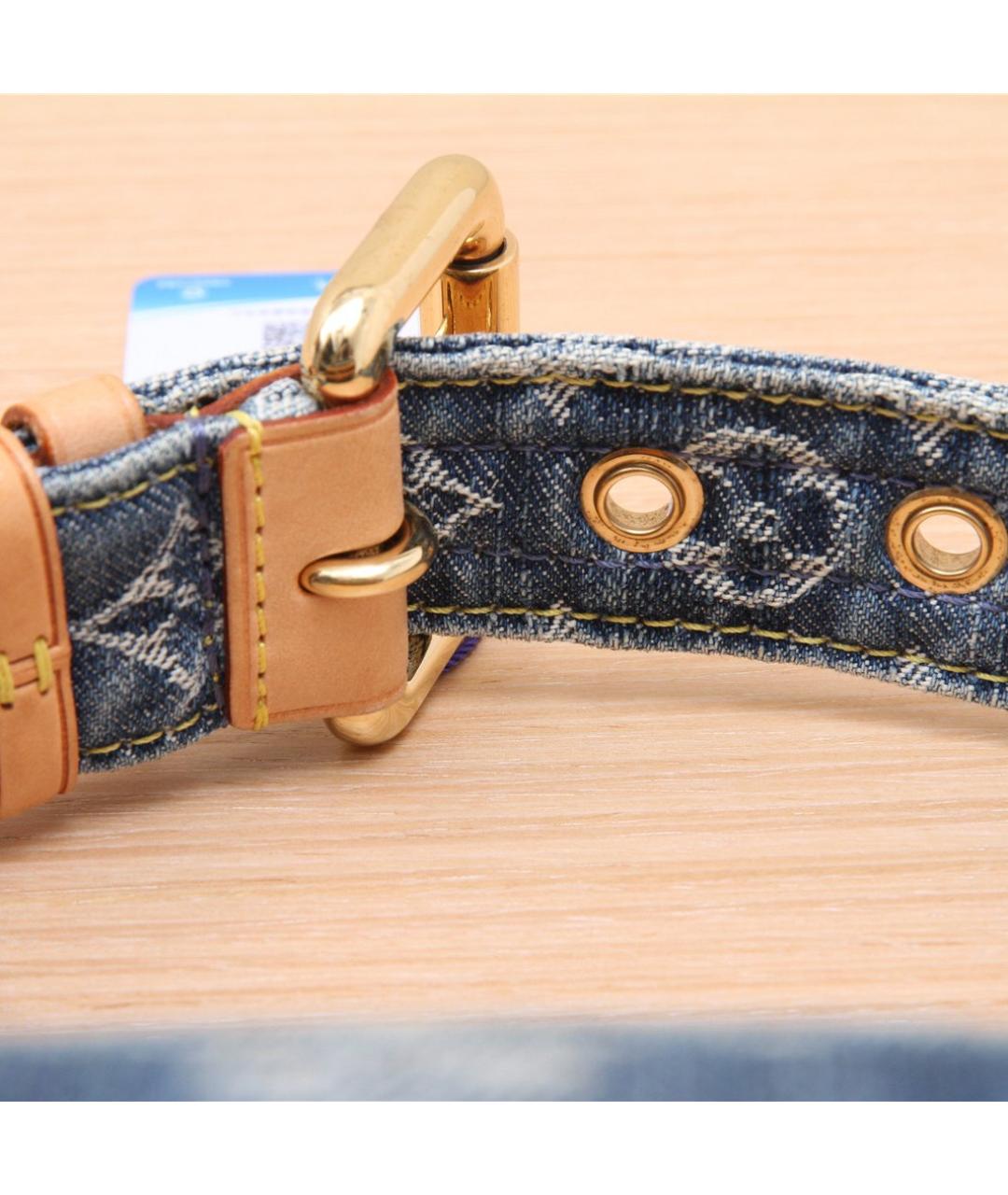 LOUIS VUITTON Синяя деним поясная сумка, фото 9