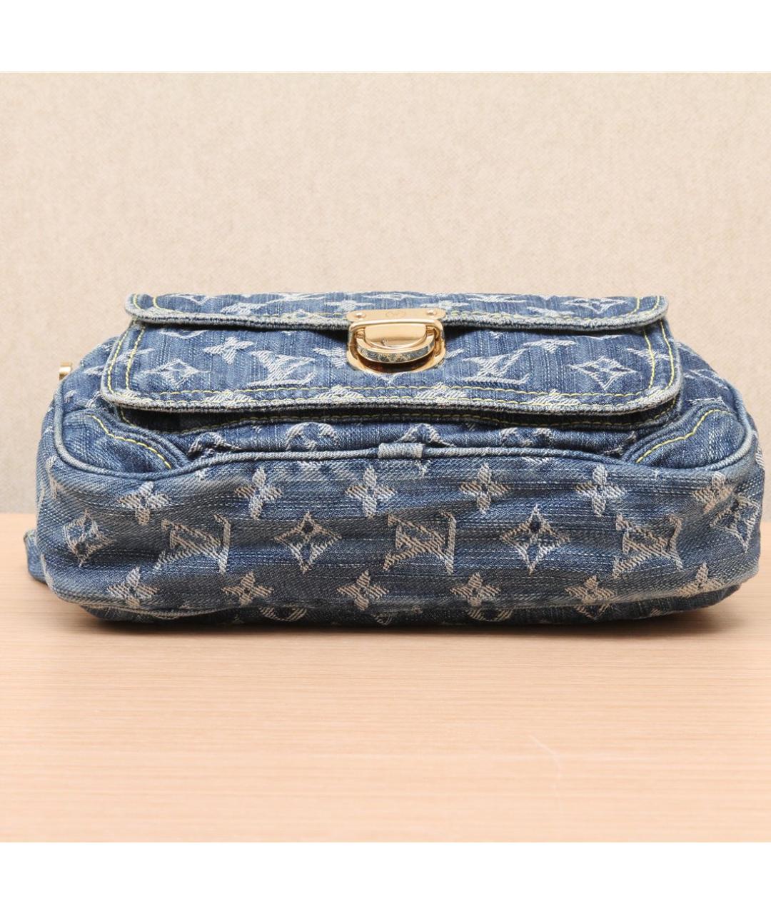 LOUIS VUITTON Синяя деним поясная сумка, фото 7