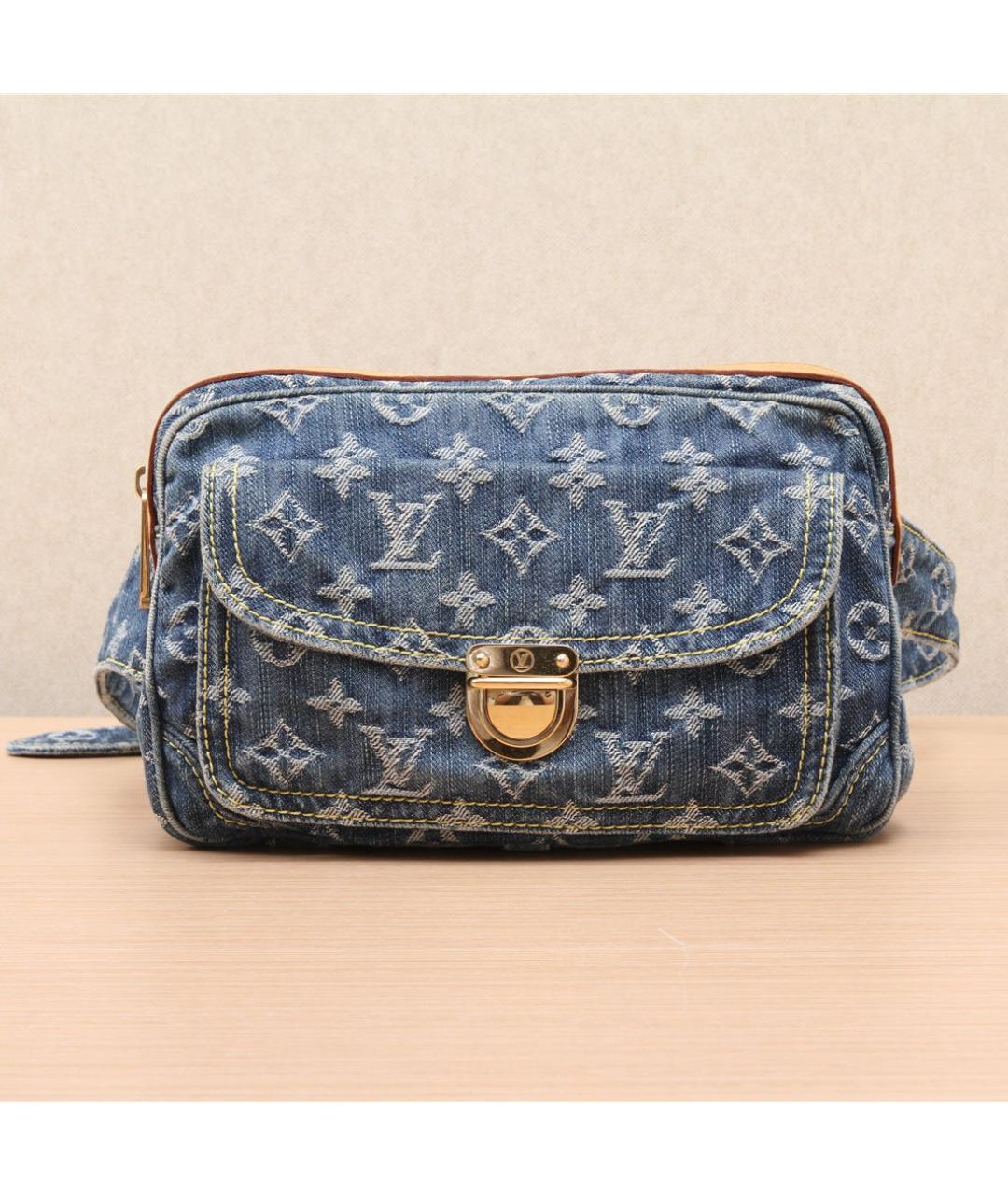 LOUIS VUITTON Синяя деним поясная сумка, фото 2