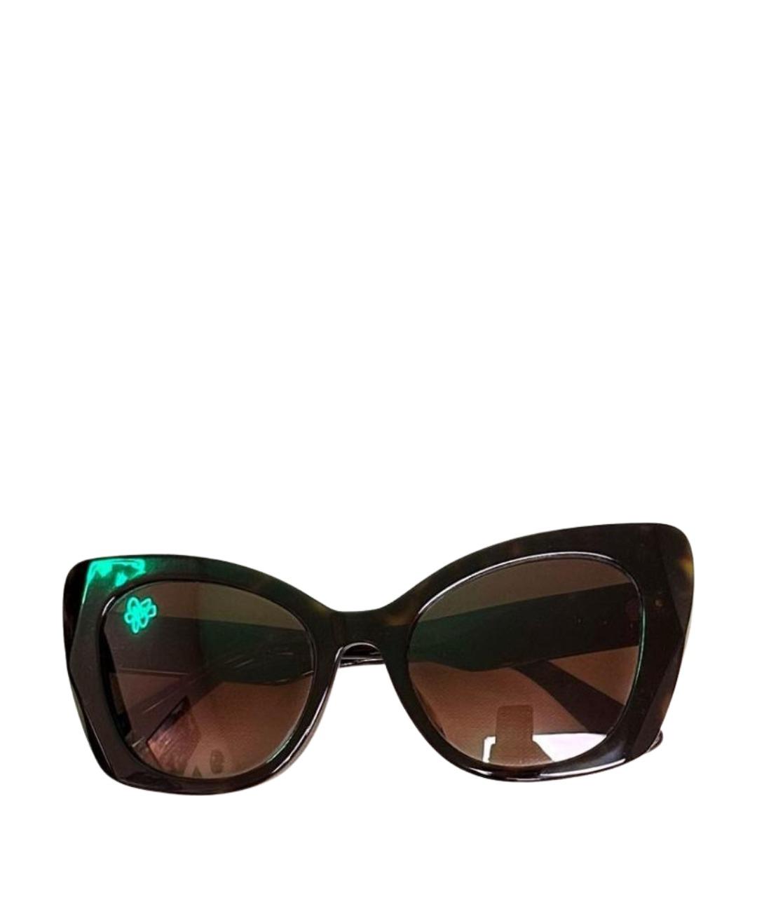 DOLCE&GABBANA Коричневые пластиковые солнцезащитные очки, фото 1