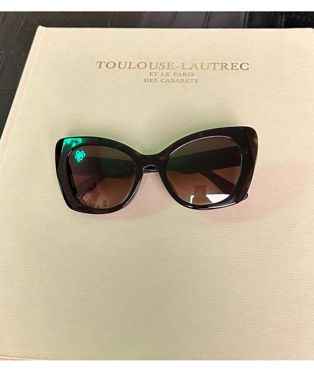 DOLCE&GABBANA Коричневые пластиковые солнцезащитные очки, фото 9