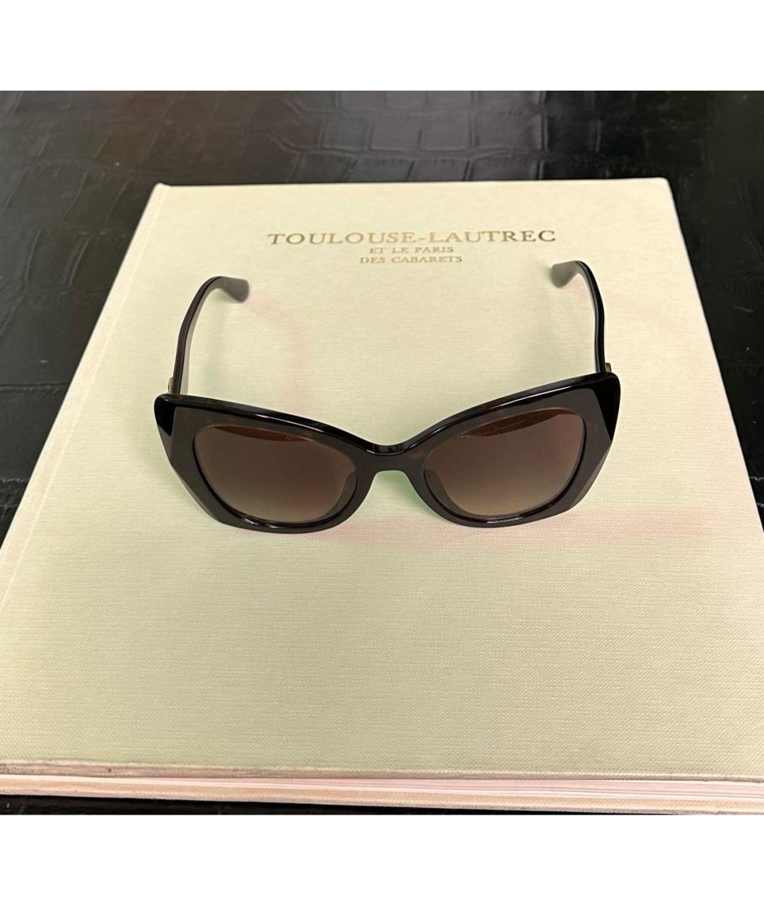 DOLCE&GABBANA Коричневые пластиковые солнцезащитные очки, фото 6