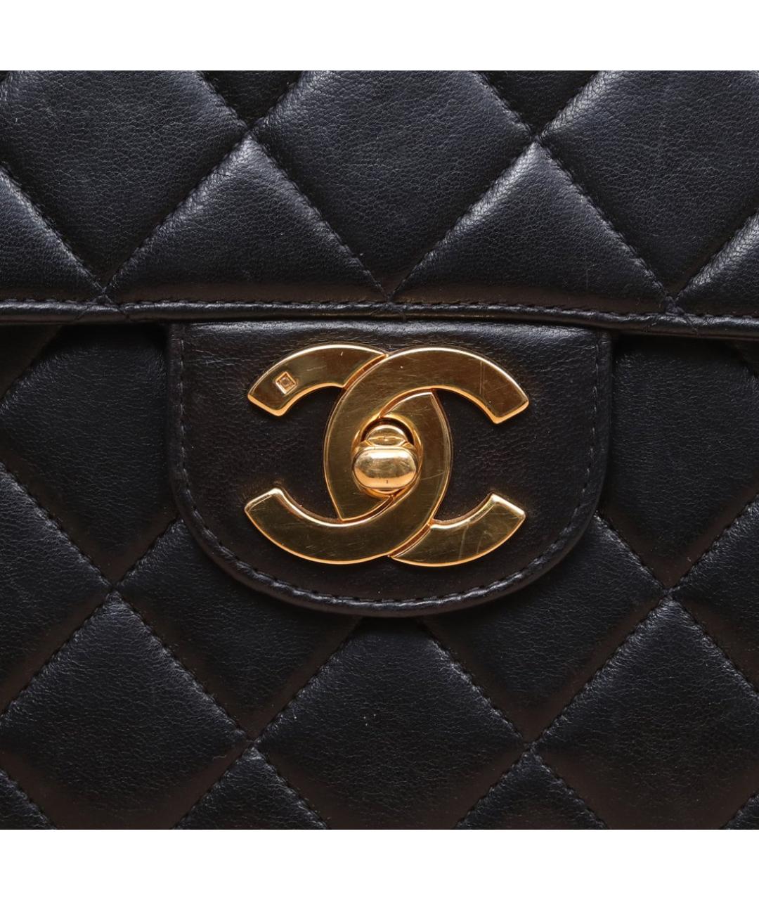 CHANEL Черная кожаная сумка через плечо, фото 7