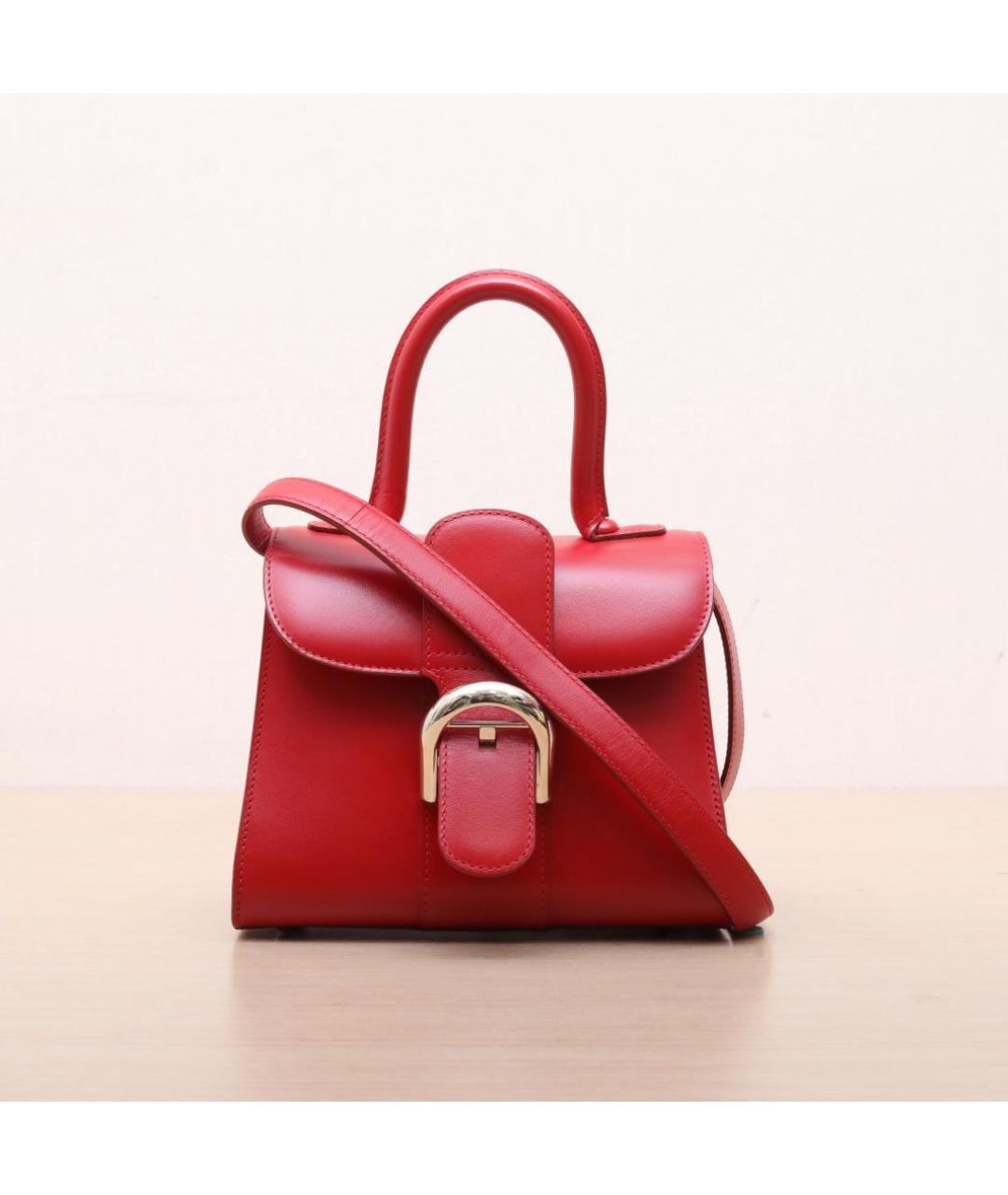 DELVAUX Красная кожаная сумка через плечо, фото 3