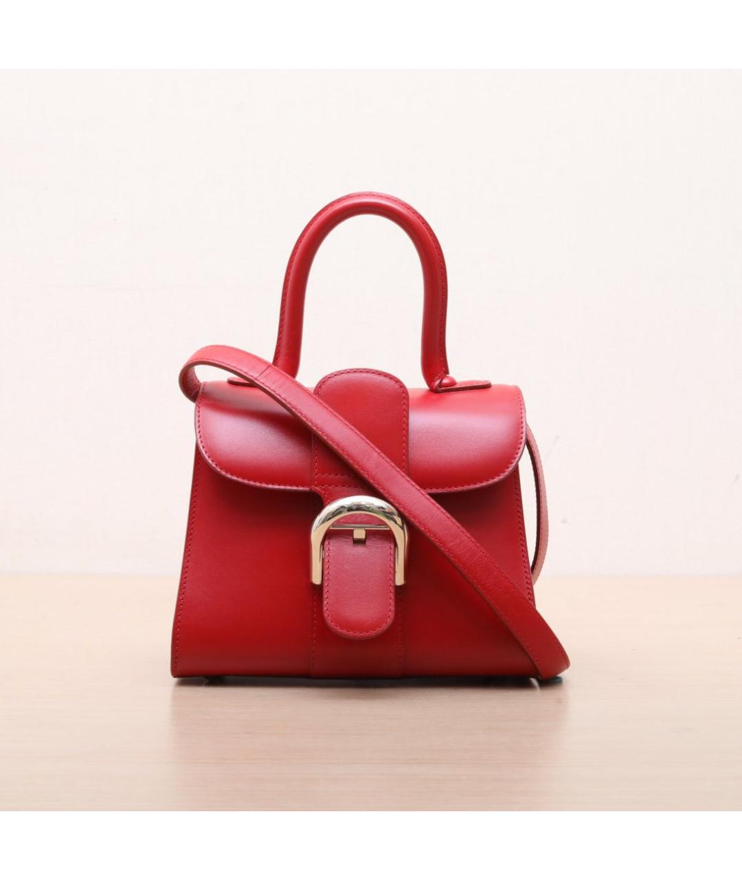 DELVAUX Красная кожаная сумка через плечо, фото 2