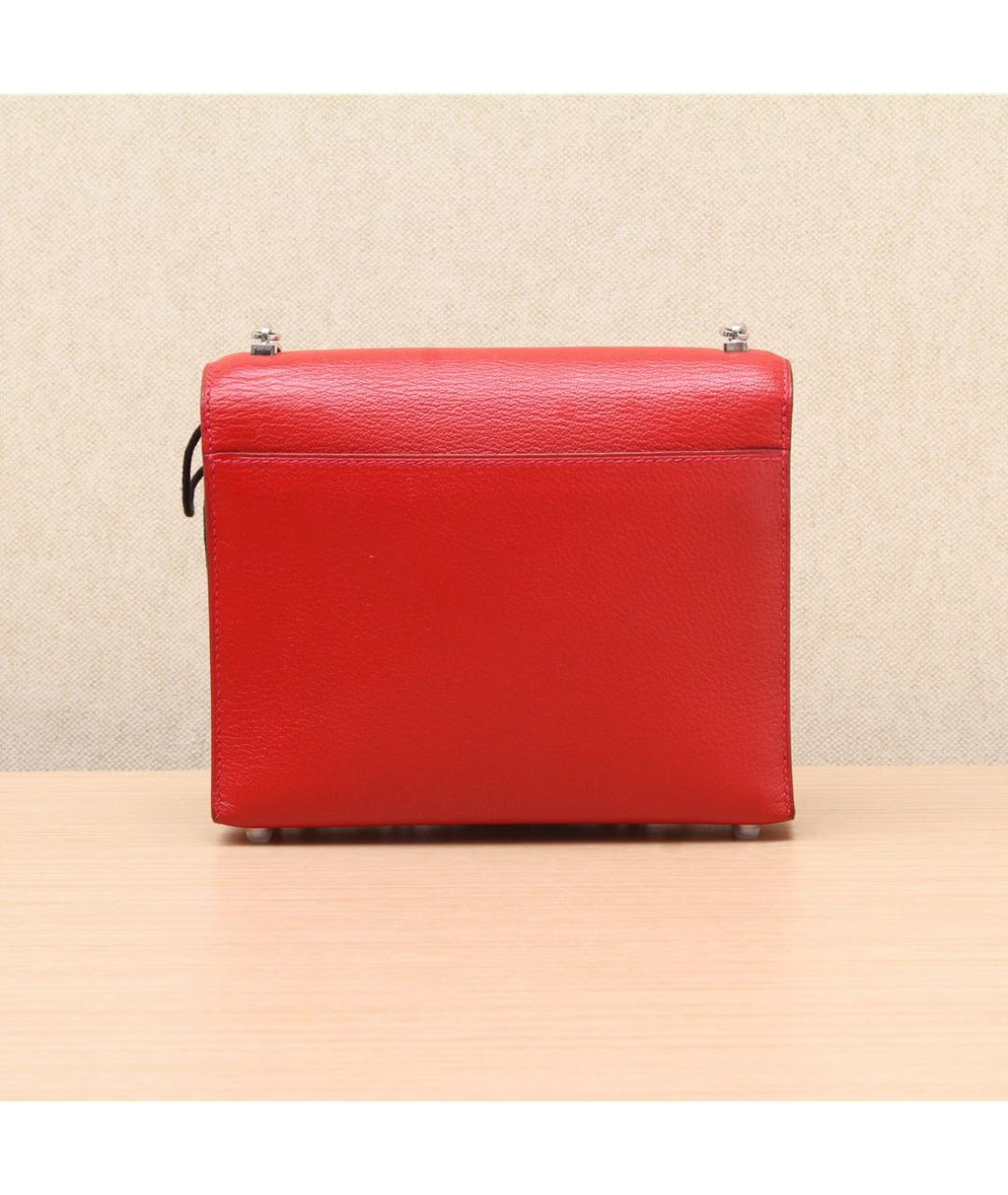 HERMES Красная кожаная сумка через плечо, фото 5