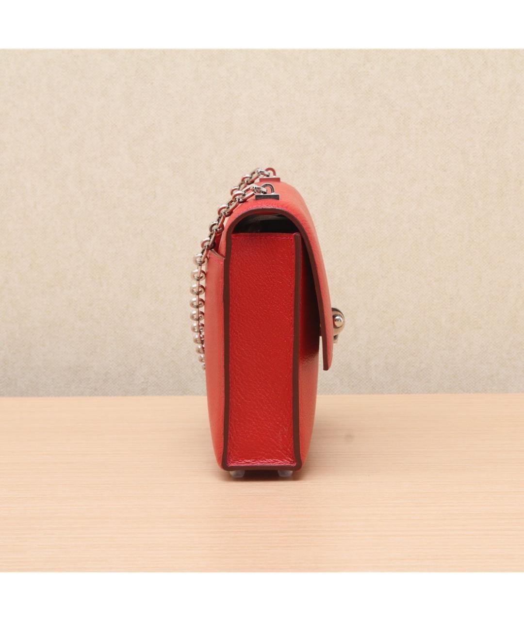 HERMES Красная кожаная сумка через плечо, фото 4