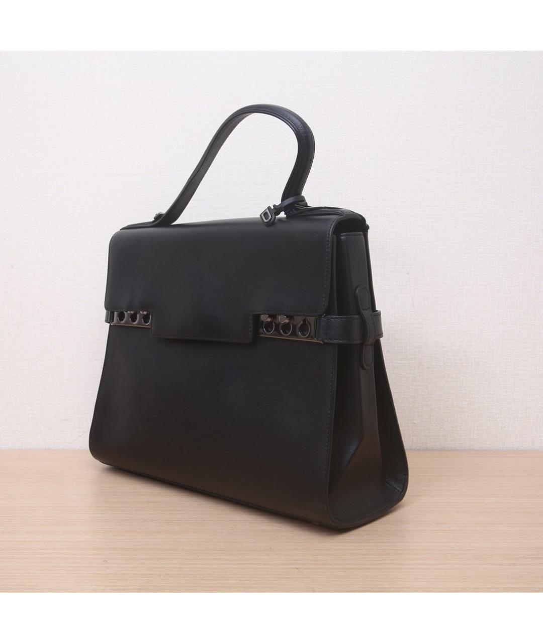 DELVAUX Черная кожаная сумка через плечо, фото 3