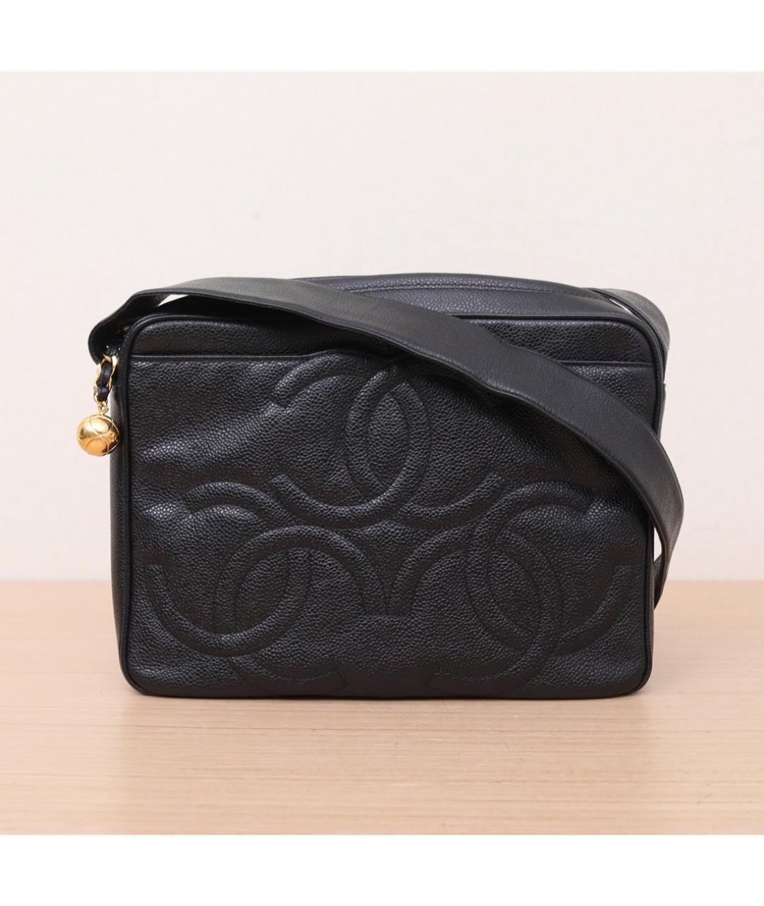 CHANEL Черная кожаная сумка через плечо, фото 2