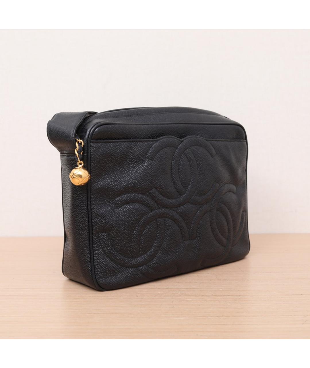 CHANEL Черная кожаная сумка через плечо, фото 3