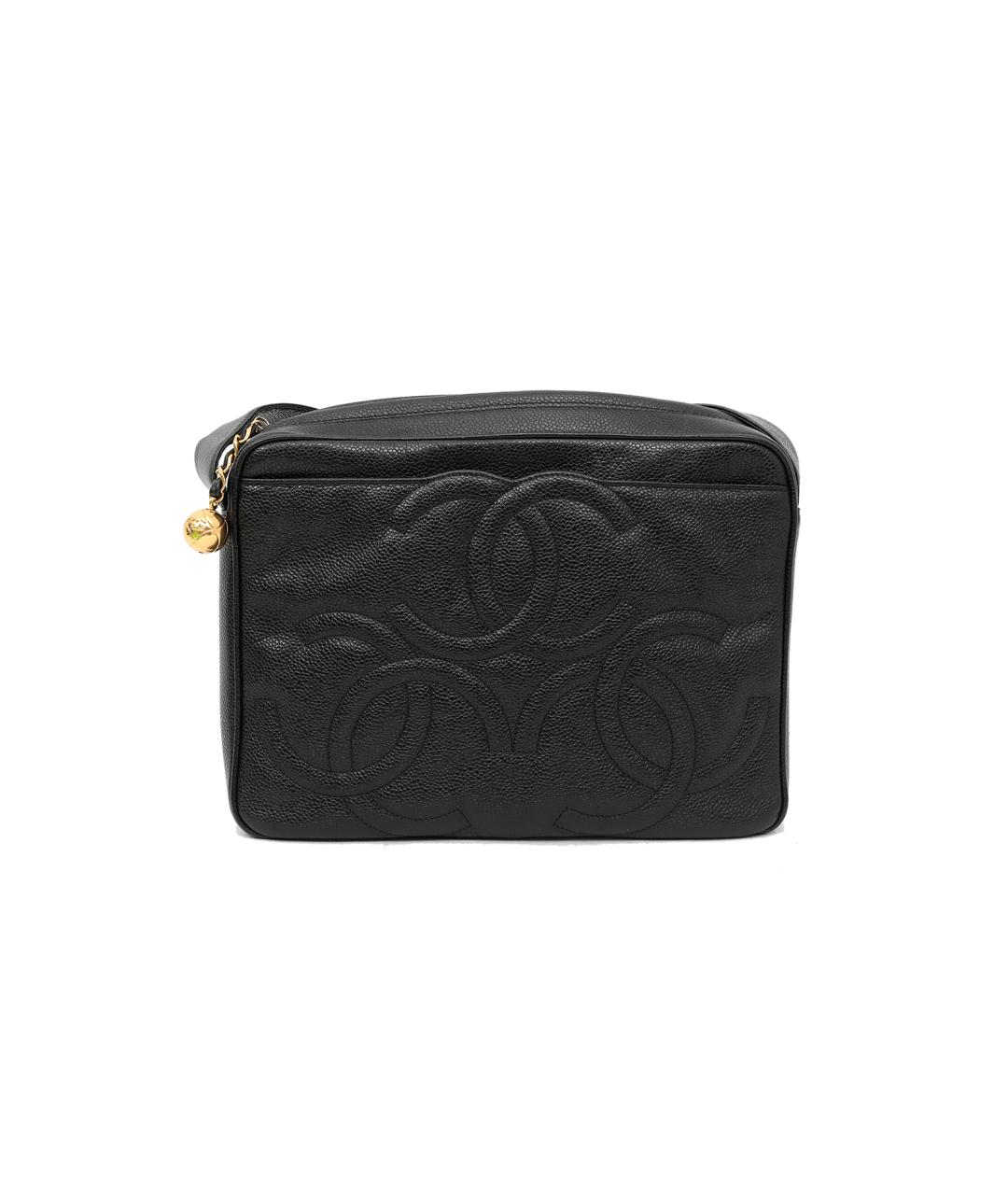 CHANEL Черная кожаная сумка через плечо, фото 1