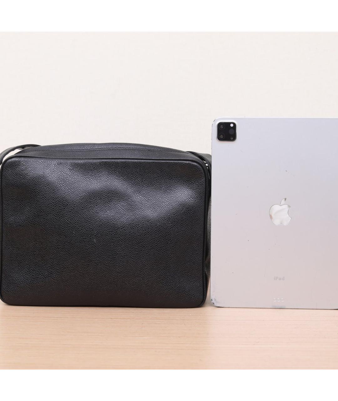 CHANEL Черная кожаная сумка через плечо, фото 5