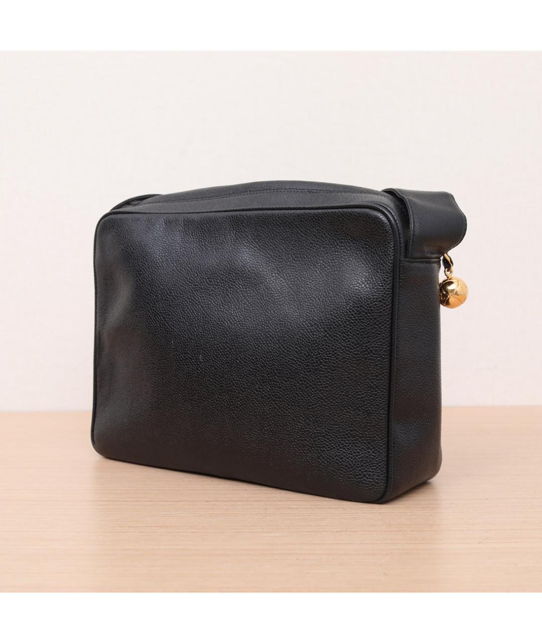 CHANEL Черная кожаная сумка через плечо, фото 6