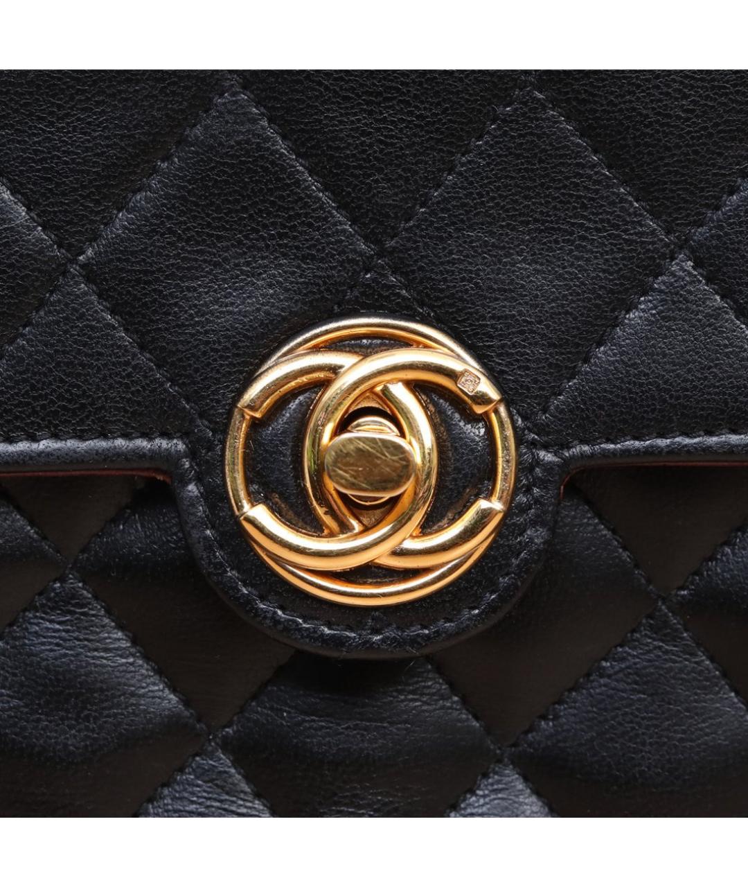 CHANEL Черная кожаная сумка через плечо, фото 5