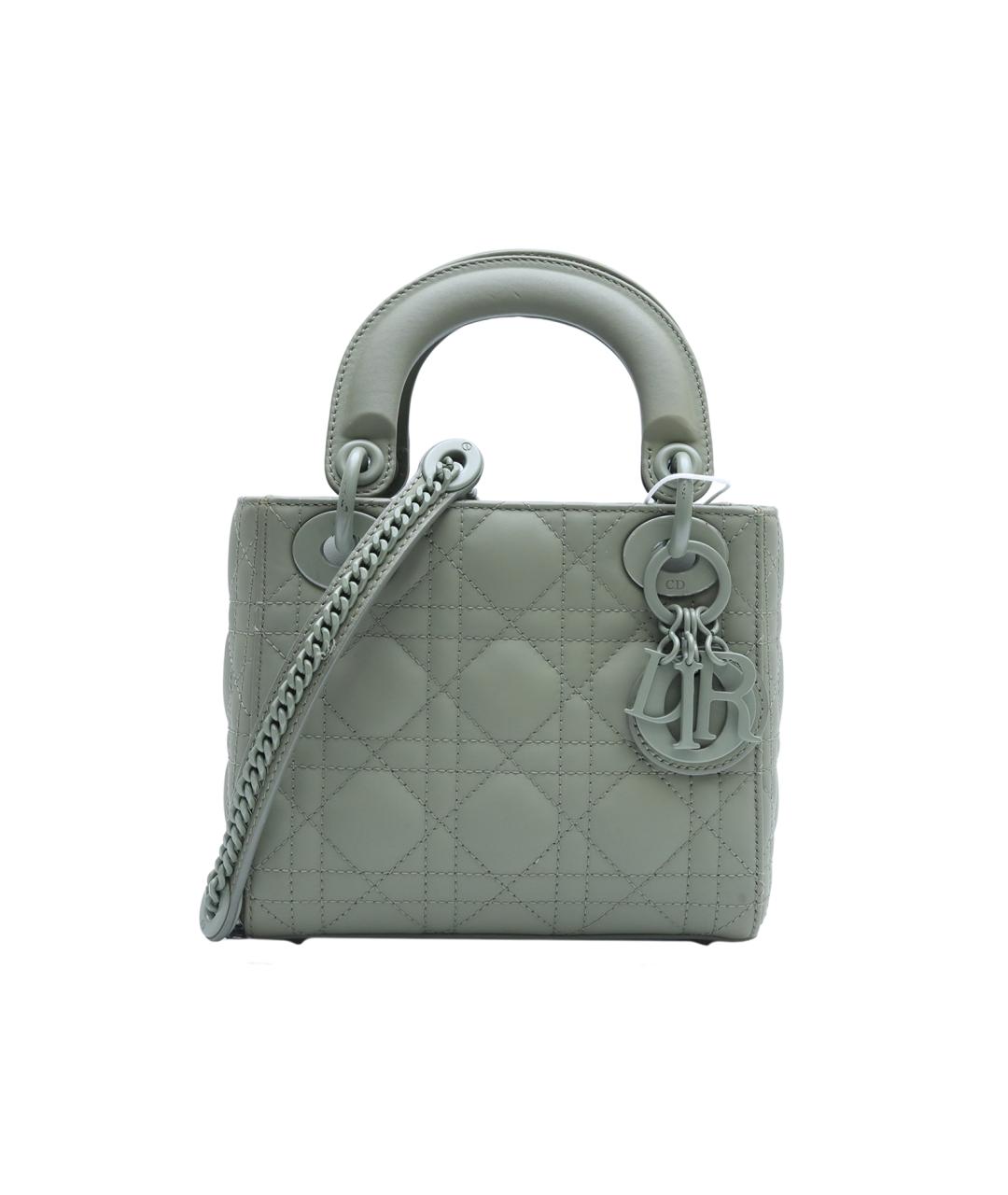 CHRISTIAN DIOR Зеленая кожаная сумка через плечо, фото 1