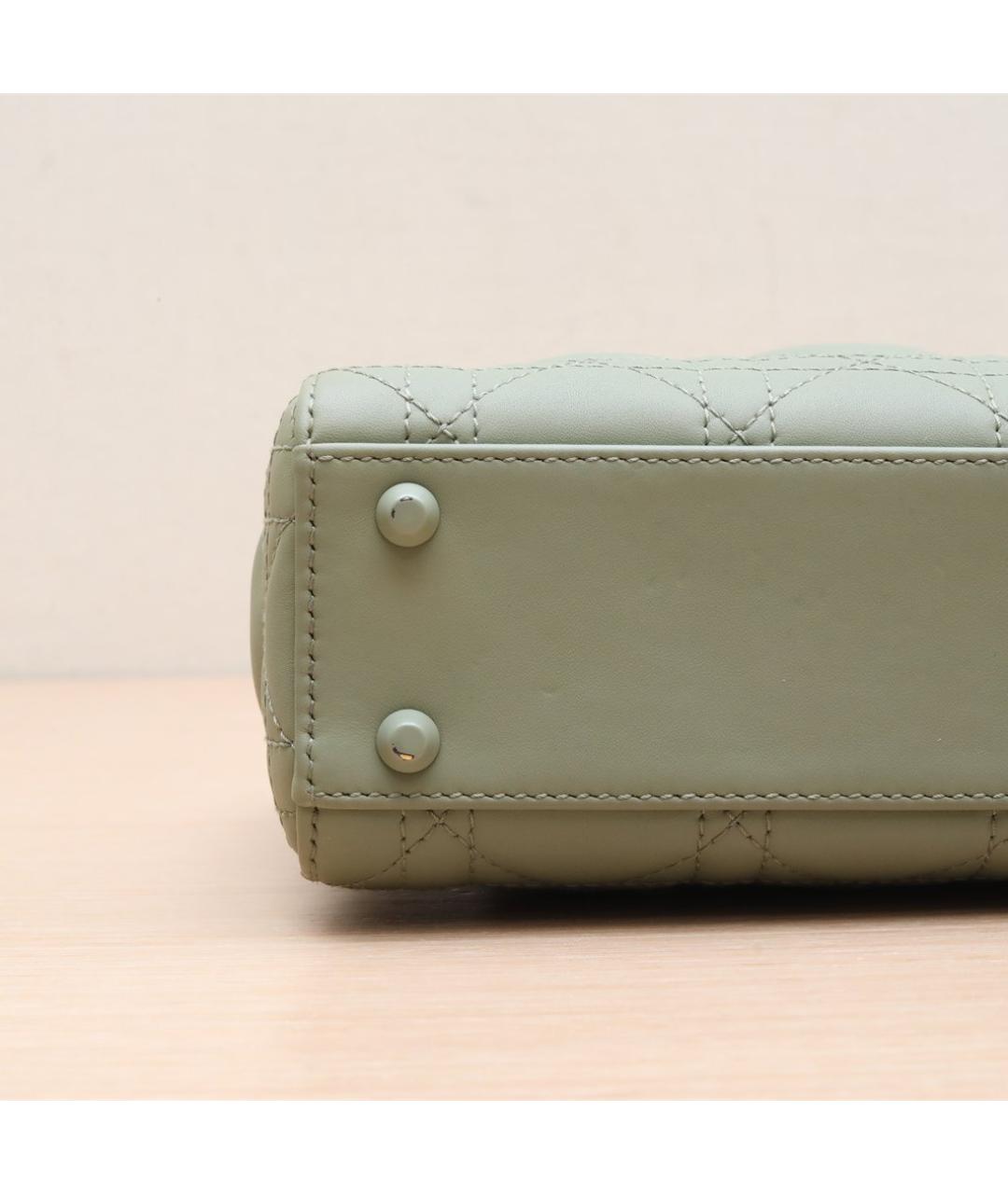CHRISTIAN DIOR Зеленая кожаная сумка через плечо, фото 9