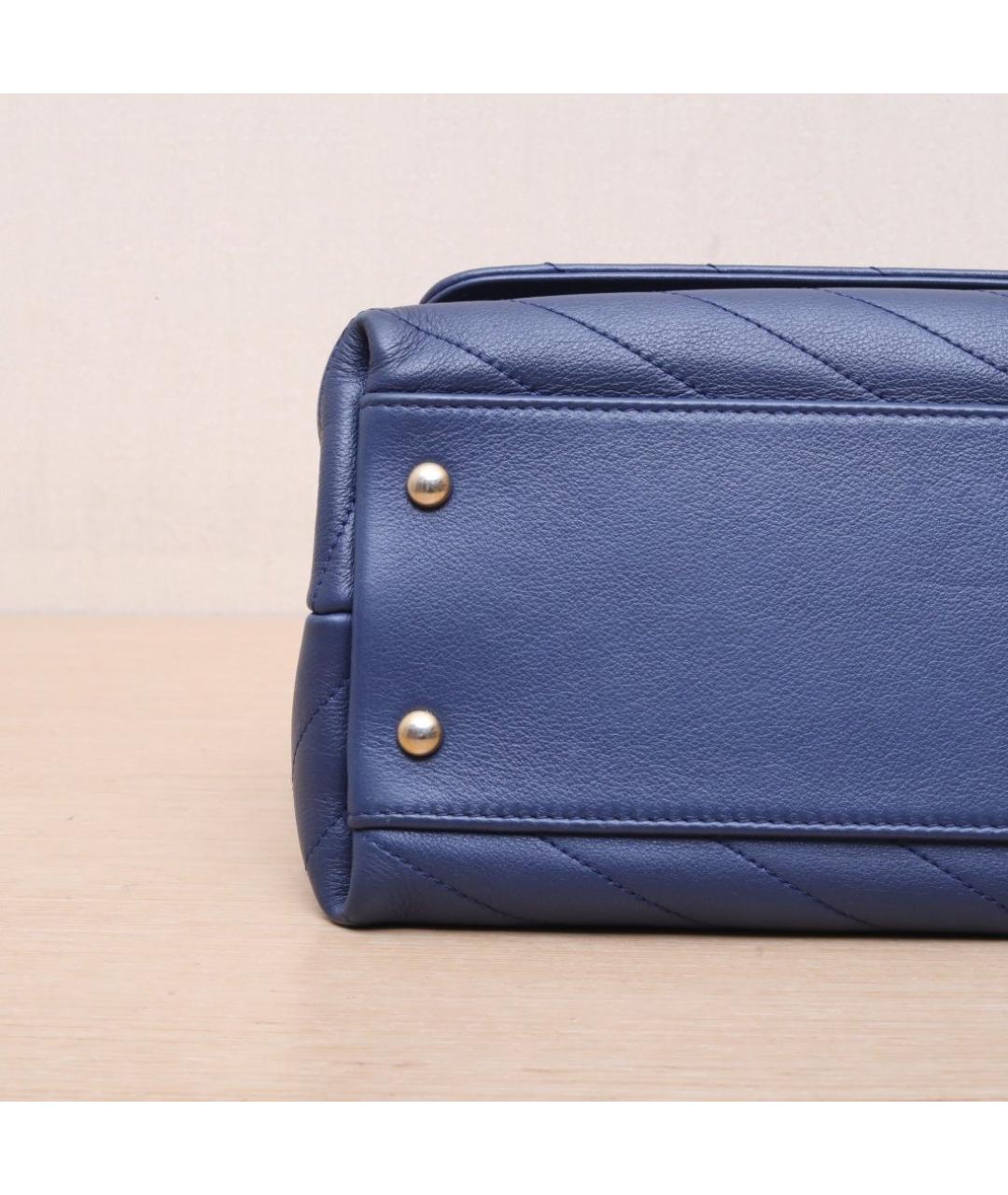 CHANEL Синяя кожаная сумка через плечо, фото 9