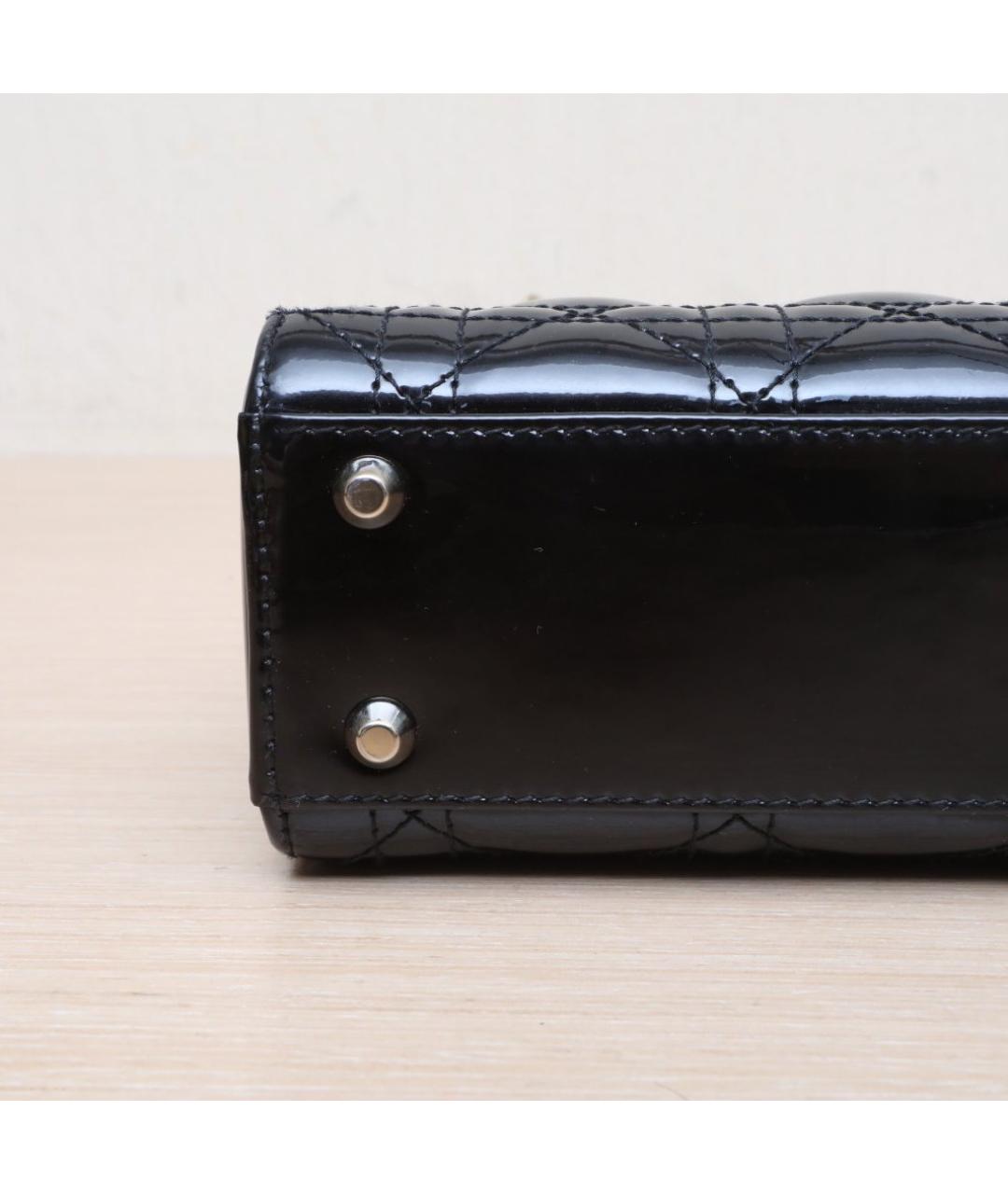 CHRISTIAN DIOR Черная кожаная сумка через плечо, фото 9