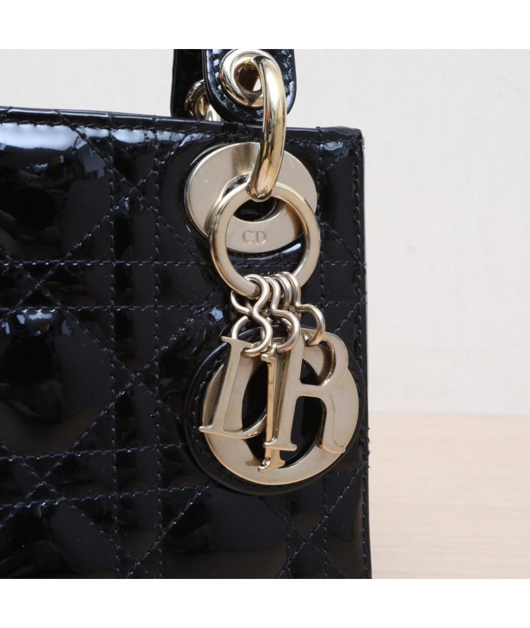 CHRISTIAN DIOR Черная кожаная сумка через плечо, фото 8