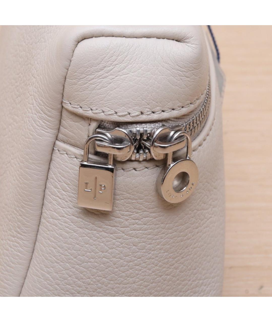 LORO PIANA Бежевая кожаная сумка через плечо, фото 8