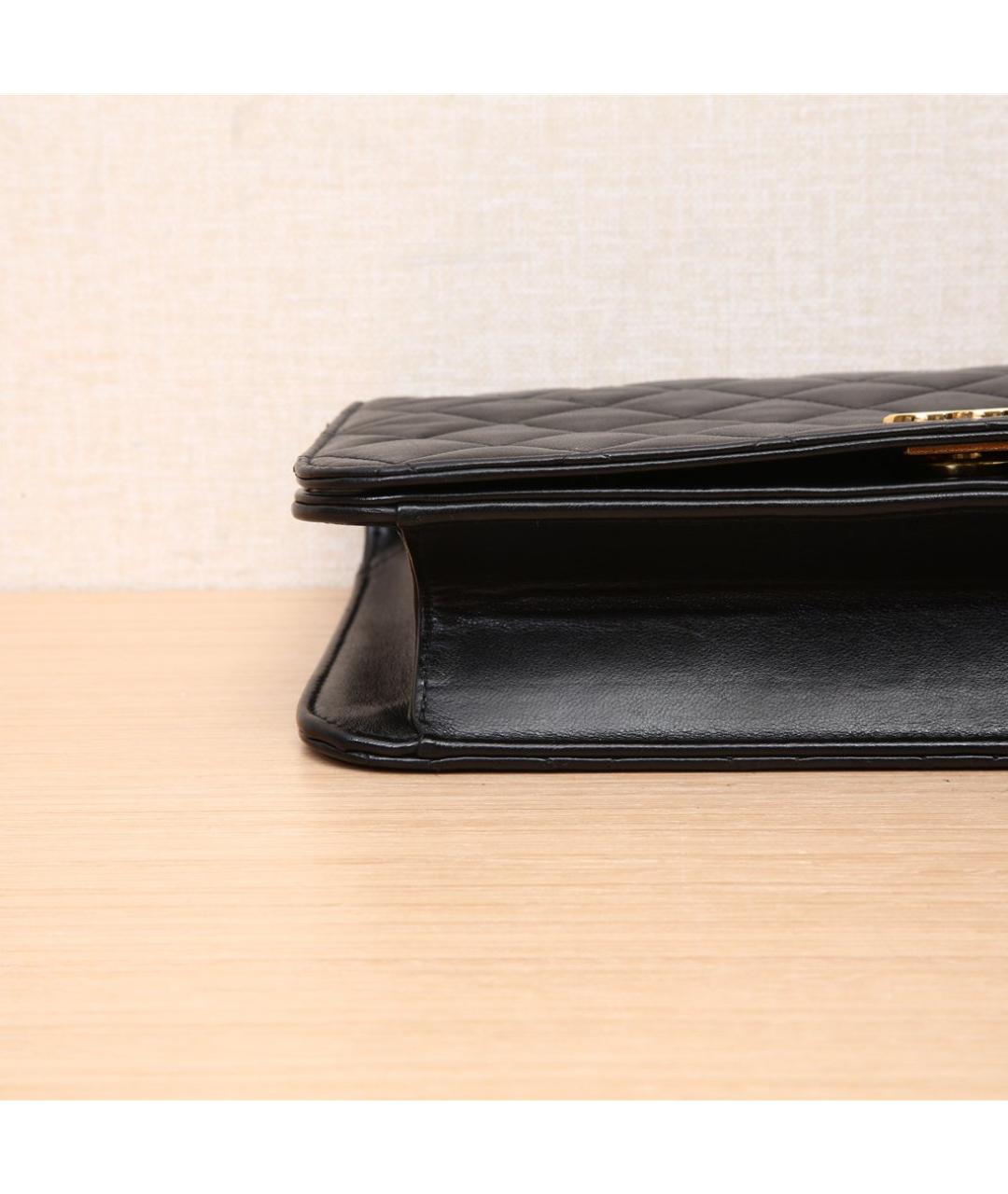 CHANEL Черная кожаная сумка через плечо, фото 8