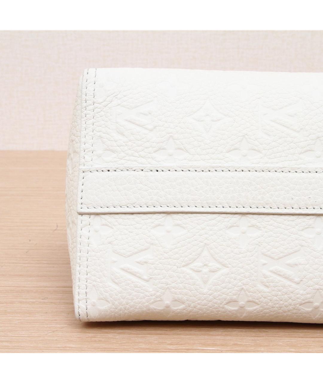 LOUIS VUITTON Белая кожаная сумка через плечо, фото 7