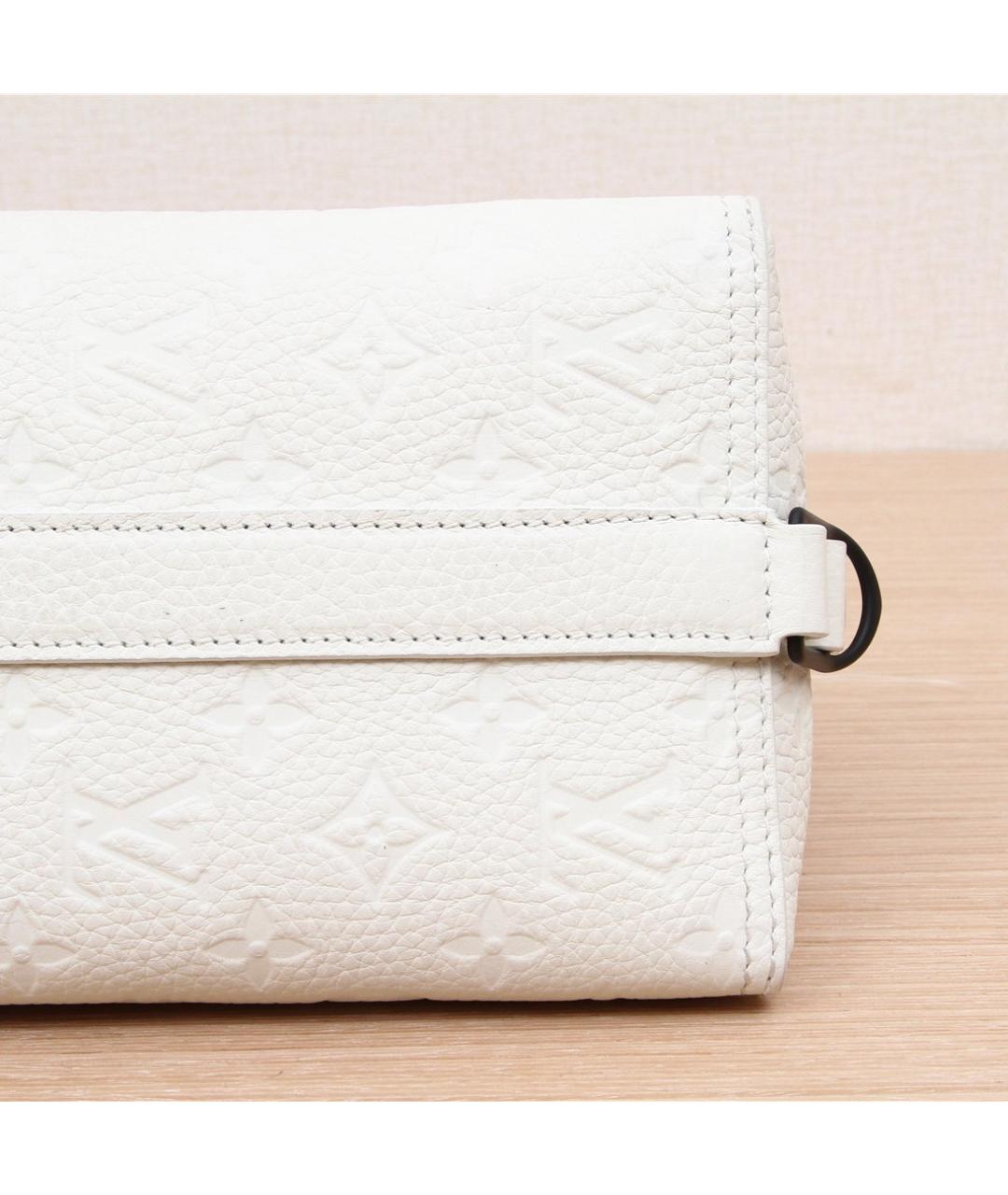 LOUIS VUITTON Белая кожаная сумка через плечо, фото 8