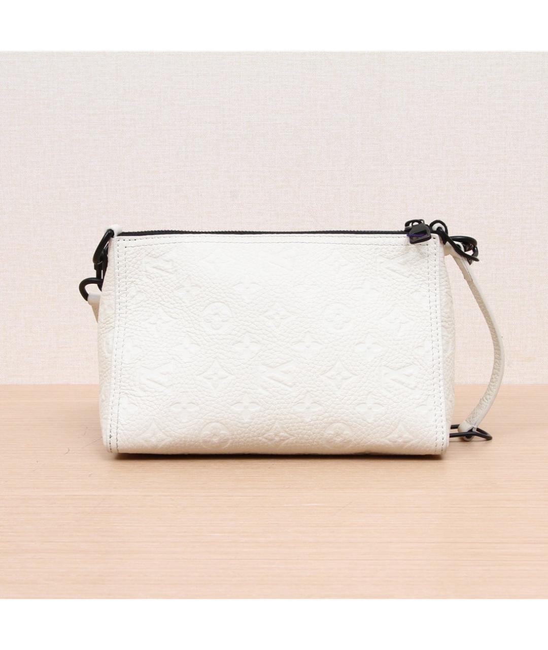 LOUIS VUITTON Белая кожаная сумка через плечо, фото 5