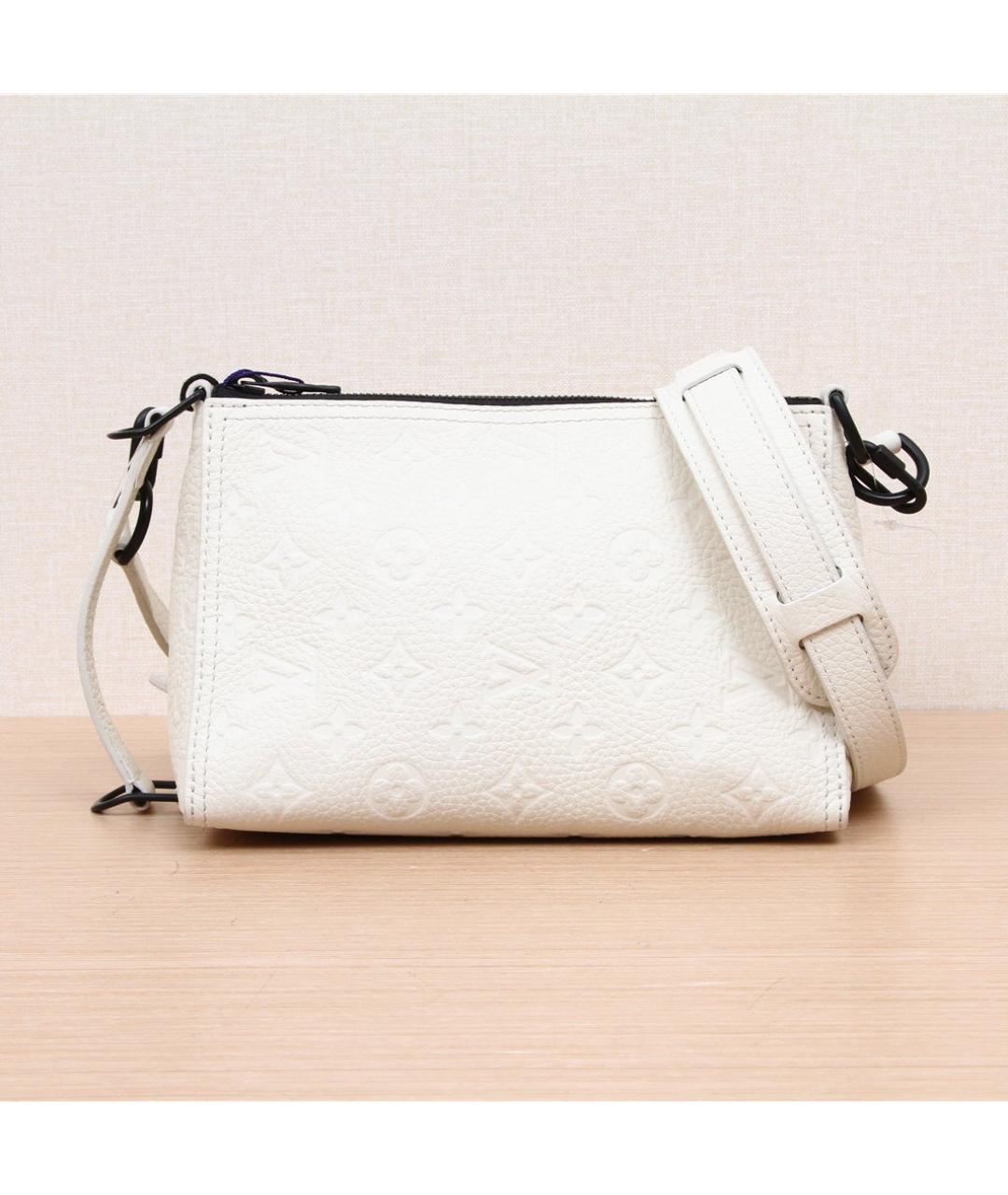 LOUIS VUITTON Белая кожаная сумка через плечо, фото 2