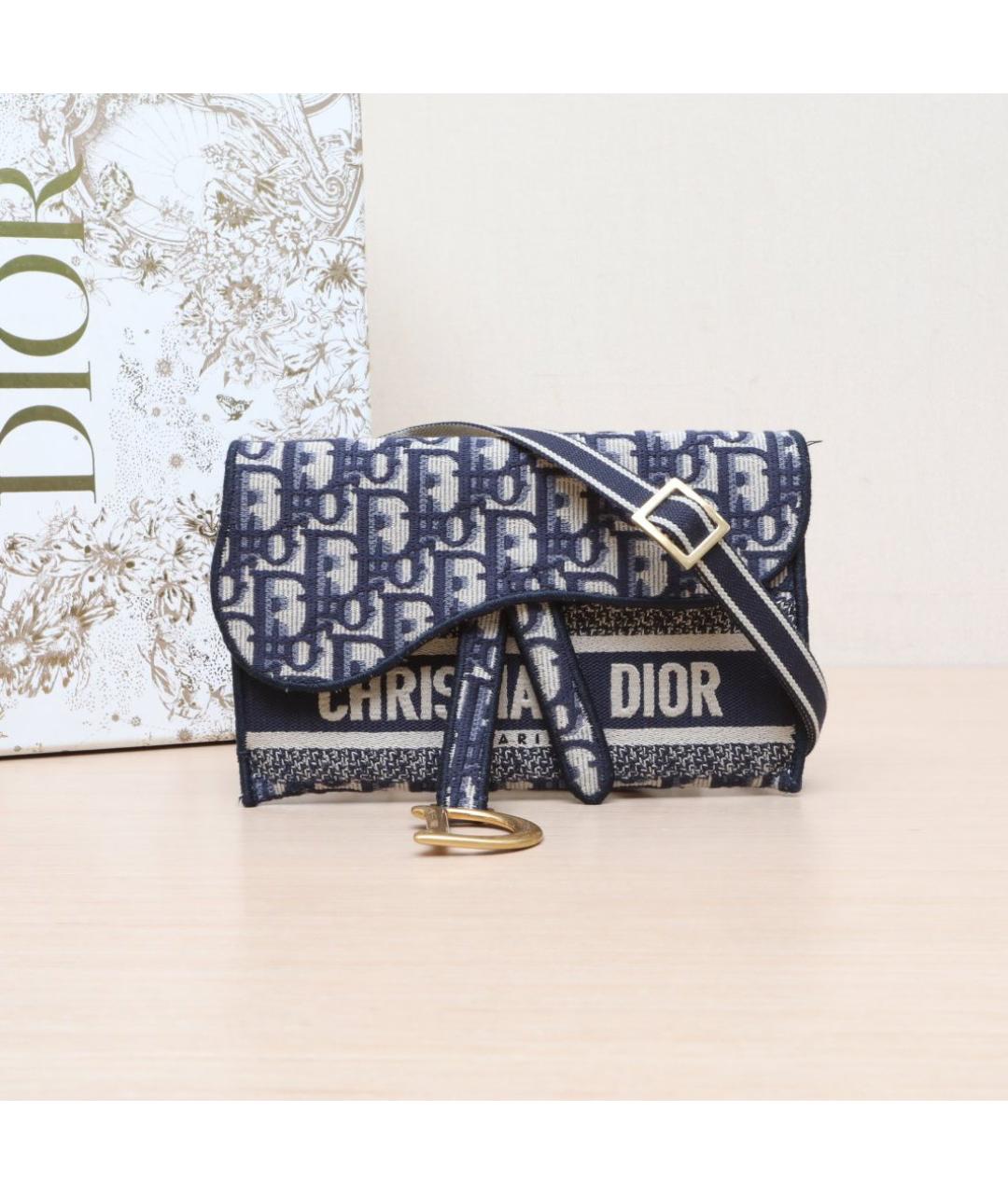 CHRISTIAN DIOR Темно-синяя сумка через плечо, фото 2
