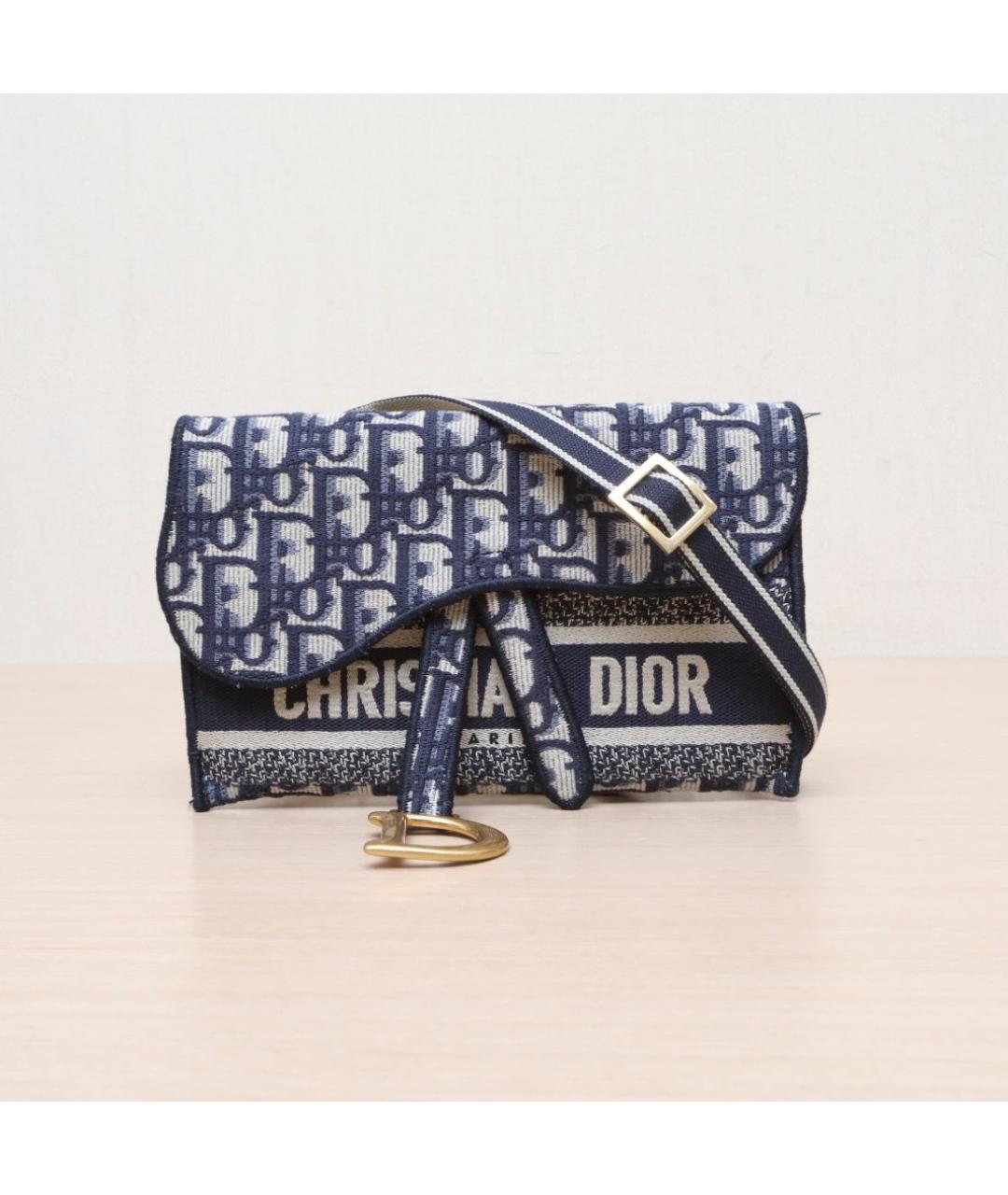 CHRISTIAN DIOR Темно-синяя сумка через плечо, фото 3