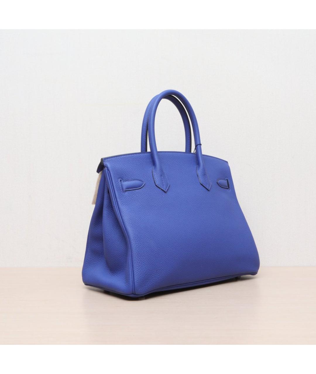 HERMES Синяя кожаная сумка через плечо, фото 6