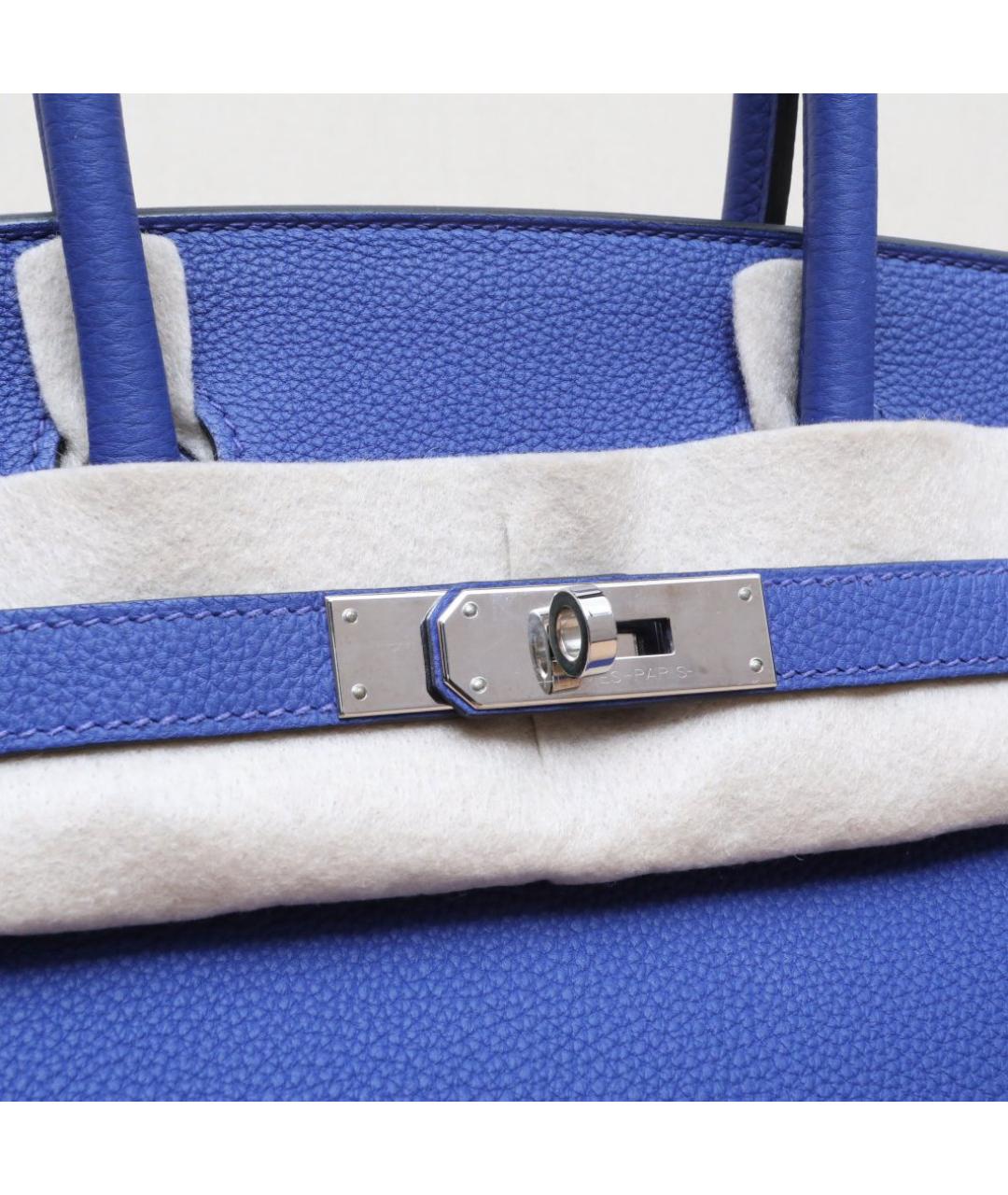 HERMES Синяя кожаная сумка через плечо, фото 8