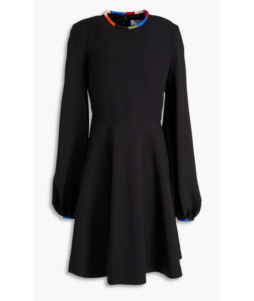 EMILIO PUCCI Черное полиэстеровое коктейльное платье, фото 4