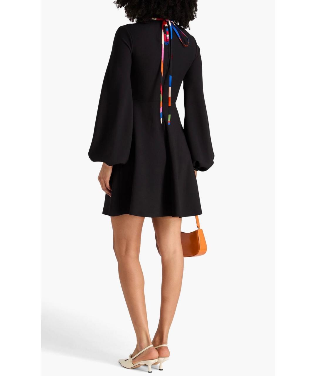 EMILIO PUCCI Черное полиэстеровое коктейльное платье, фото 3