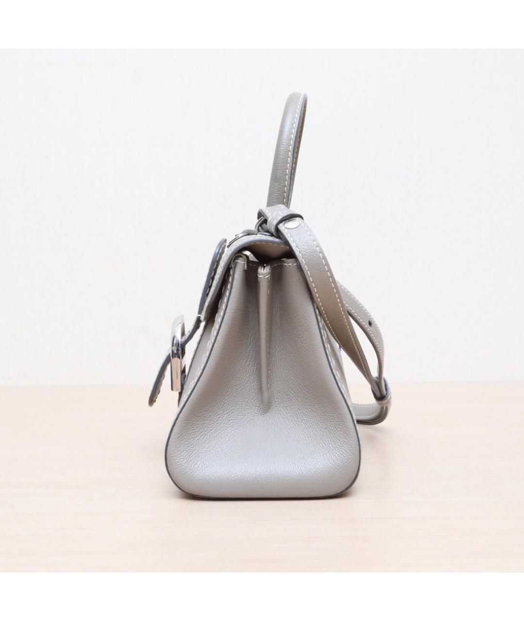 DELVAUX Серая кожаная сумка через плечо, фото 5
